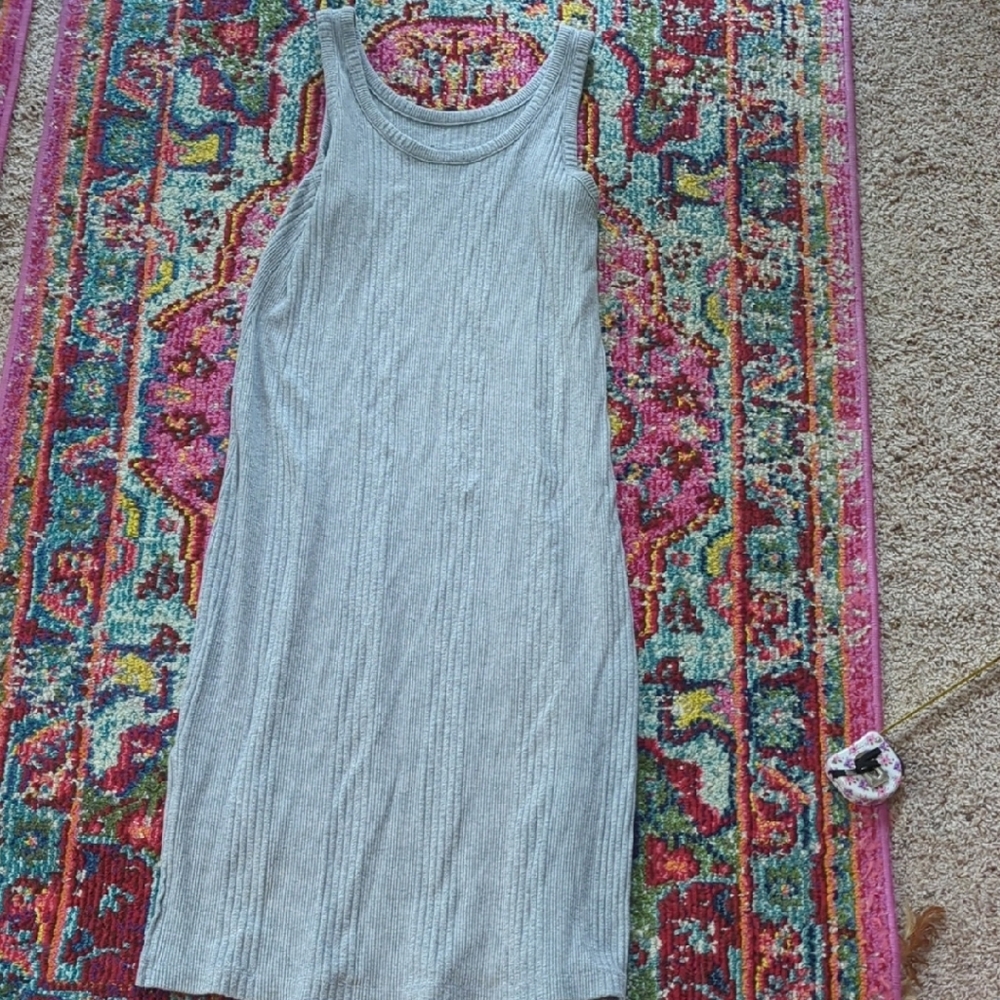 A New Day Gray Sleeveless Sheath Midi Dress